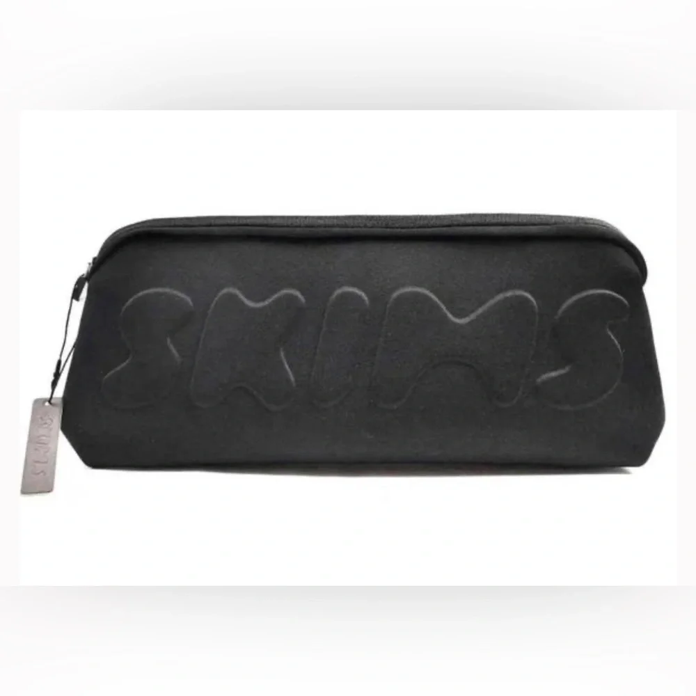 Skims Neoprene Embossed Pouch Clutch in Black New